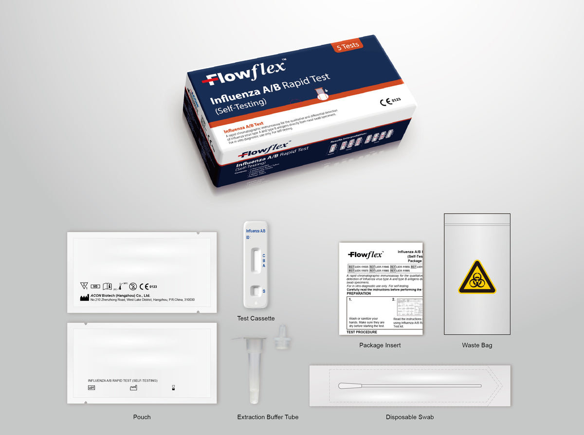 FLOWFLEX SARS-CoV-2 INFLUENZA A+B (5 TESTS)